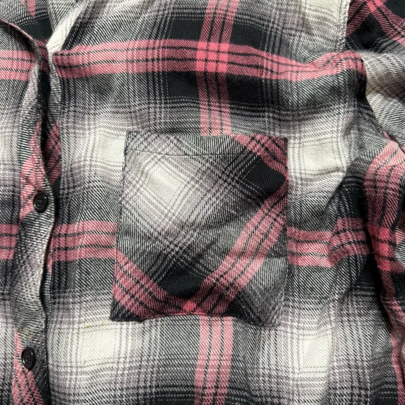 Rails Casual Plaid Shirt Hunter Black Taffy Button Down Long Sleeve Women Large - Picture 4 of 8